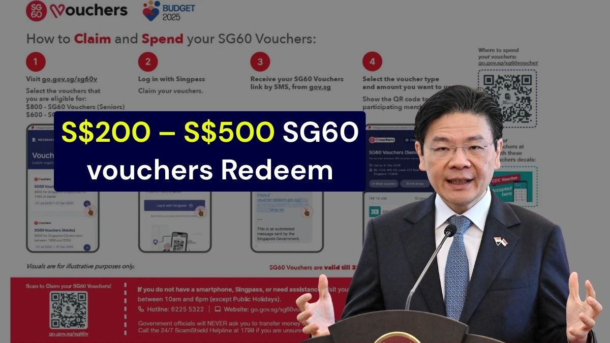 S$200 – S$500 SG60 vouchers Redeem